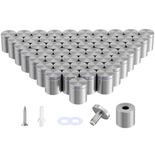 Stainless Steel Standoff Mounting Hardware for Acrylic Signs, Silver