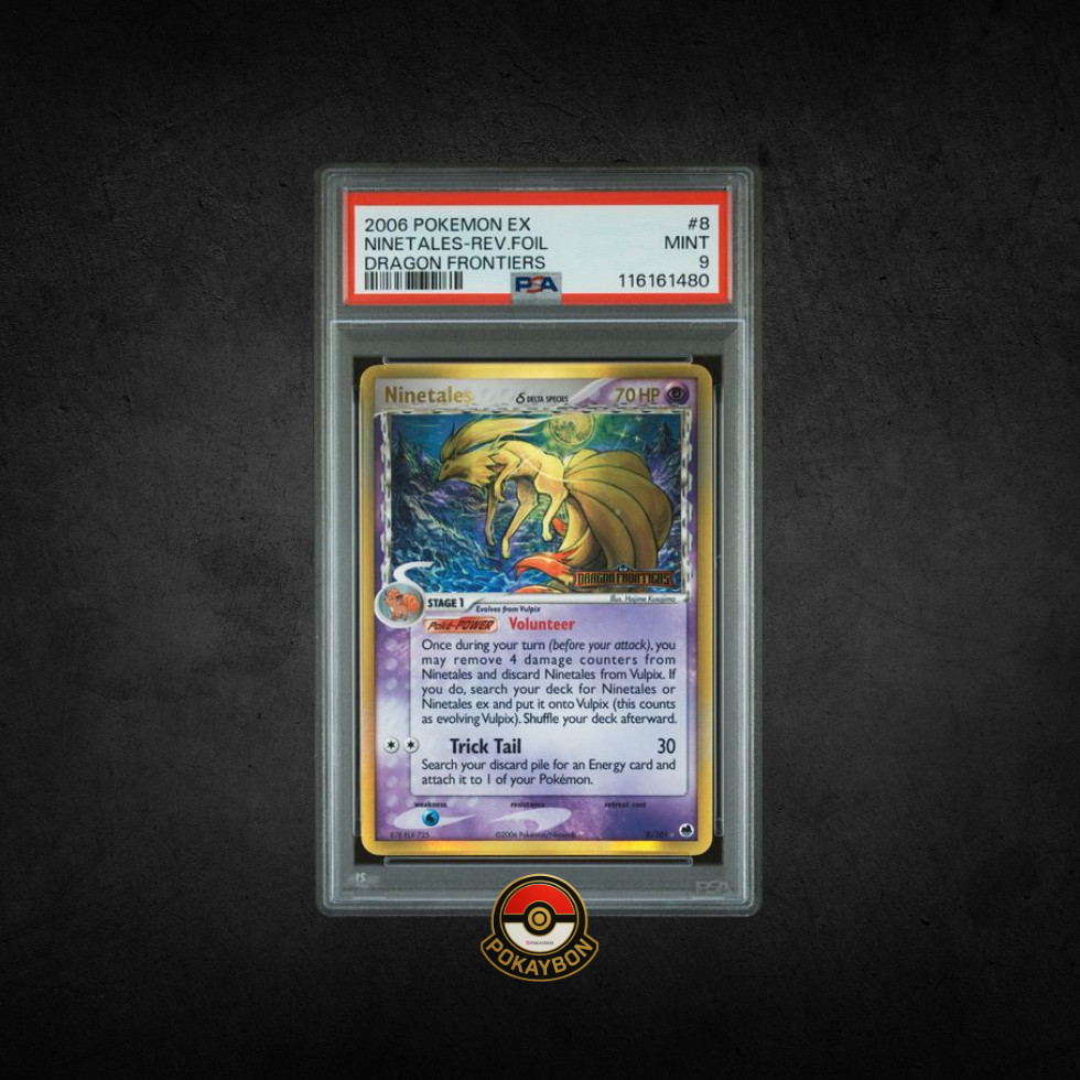 2006 Pokemon Ex Dragon Frontiers #8 Ninetales Reverse Foil/Holo - PSA 9