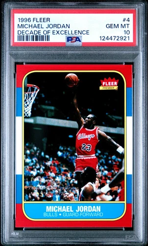 1996 Fleer #4 - Michael Jordan Decade of Excellence PSA 10 Gem Mint || (921)