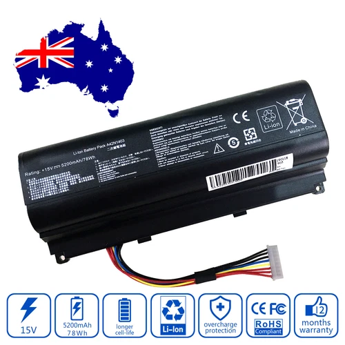 Battery for Asus ROG G751JT-T7209H G751JT-T7210D G751JT-T7211D Laptop 5200mAh - Picture 1 of 6