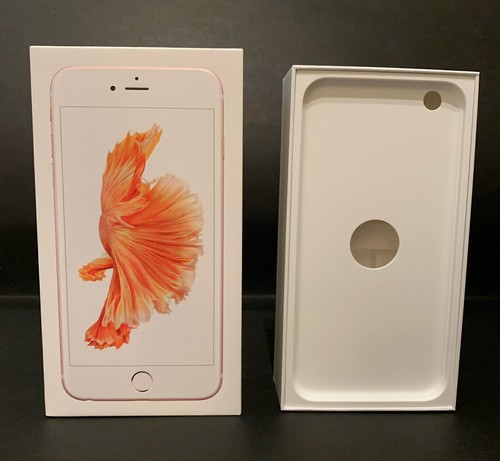 iPhone 6s Plus boîte vide uniquement original Apple 128 Go or rose autocollants sim au choix - Photo 2 sur 10