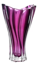 Vase12 " Flower Vase Purple Bud Vase Czech Bohemia Crystal Vase  Gift
