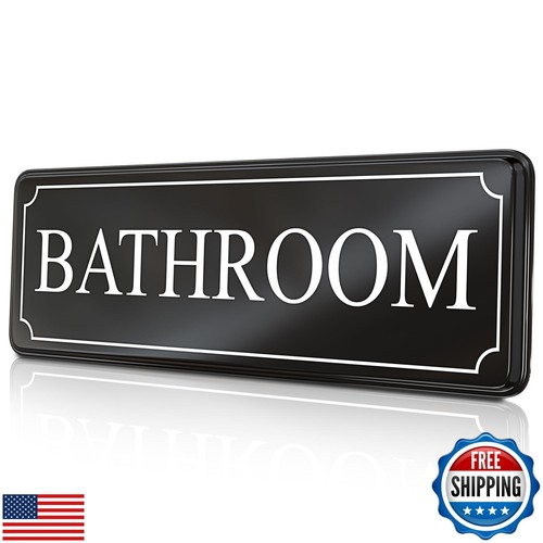 Bathroom Door Signs for Home Office and Business - Restroom Sign cute bathroo