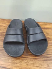 OOFOS Ooahh Slide Sandal Unisex Black Authentic Mens Size 10 Womens 12 Beach 
