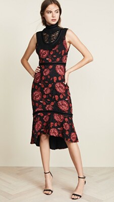 midi smock dresses Jersey Midi Smock Dress with Pockets in Red
