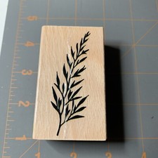 Whispers Sugar Loaf- Wood Rubber Stamp Foliage Stem Leaves