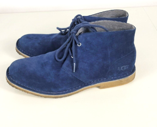 UGG Mens LEIGHTON Blue Suede Leather Chukka Ankle… - image 1