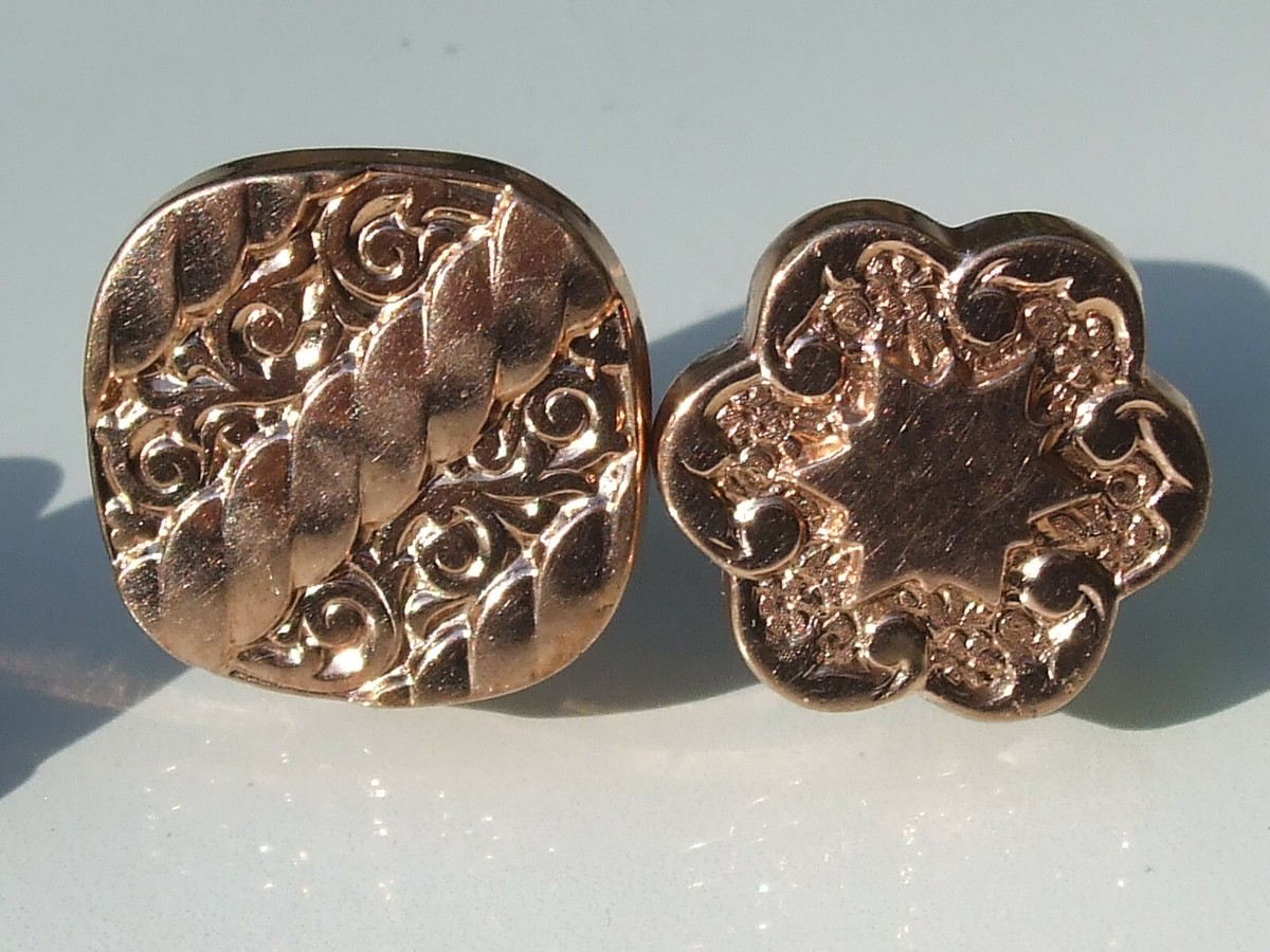 Paire De Boutons De Manchettes En Plaqué Argent - Début 1900 - Vintage Occasion