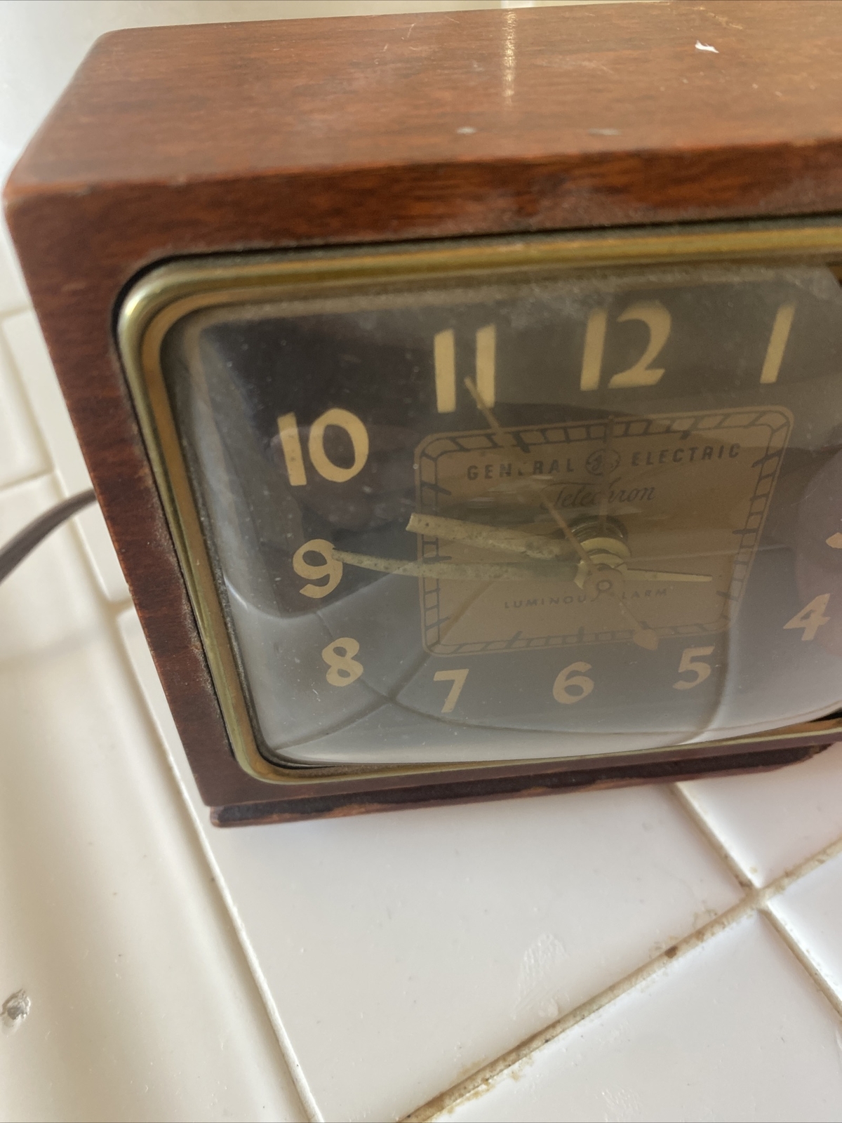 Vintage General Electric Telechron Clock wood case Model 7H228 eBay