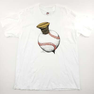 Vintage 1994 Screwball Screw Baseball Anvil Single Stitch RARE X