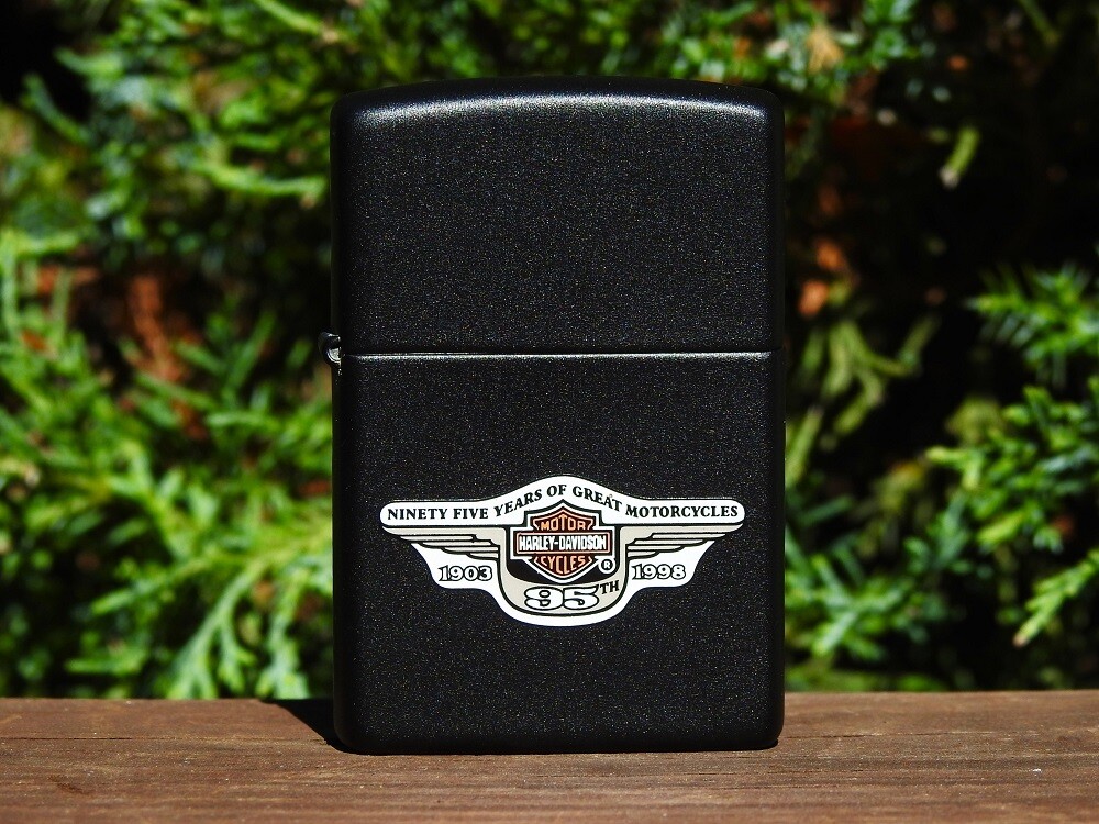 Zippo Lighter - Harley Davidson 95th Anniversary - Bar and Shield