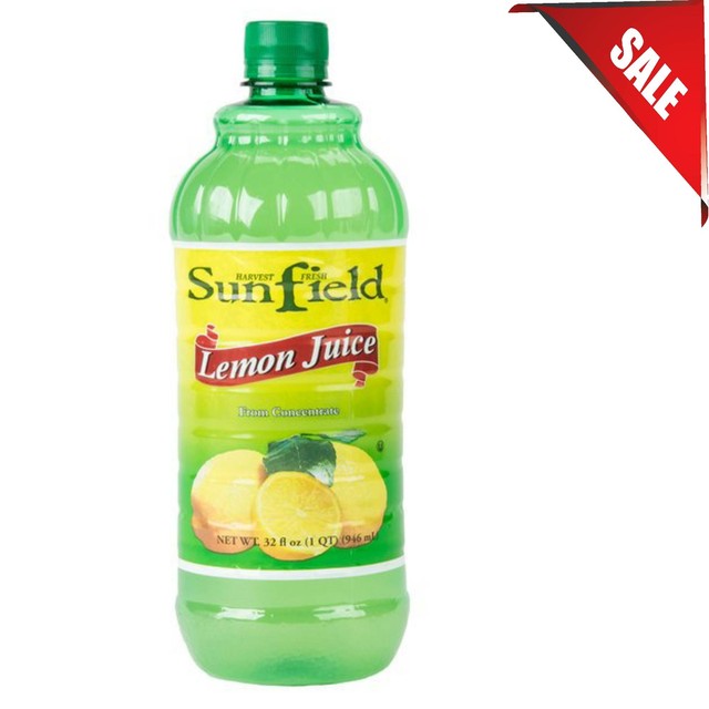 (12/Case) Wholesale 32 oz. Bottles Natural Strength Lemon Juice Bulk