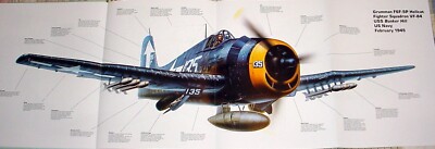 Hellcat Grumman Picture Poster Aircraft Airplane Out of Print Wall Art Decor 