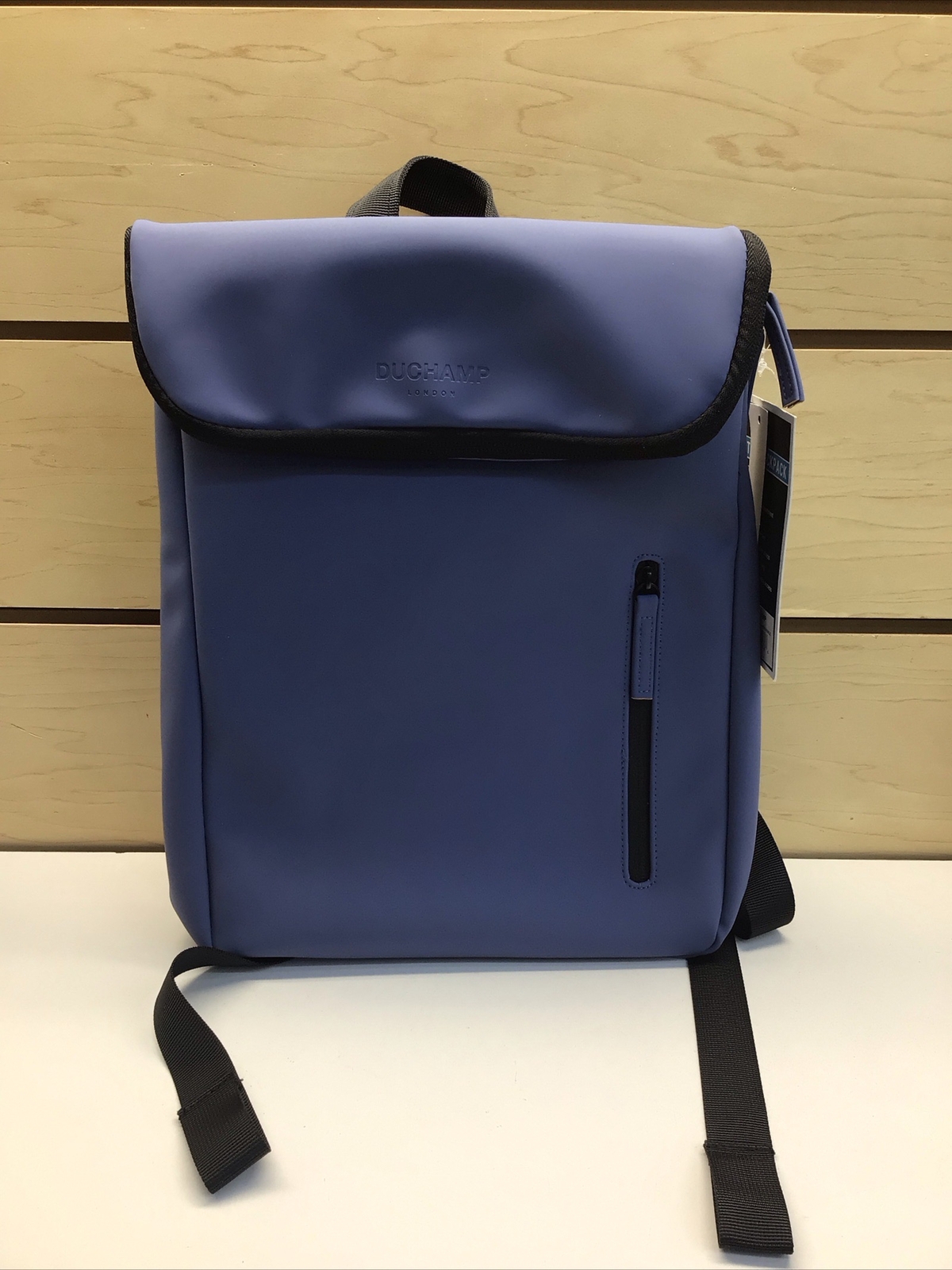 DUCHAMP Rubberized Slim Backpack Blue eBay