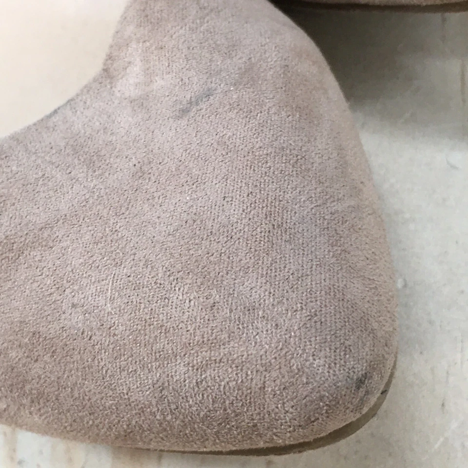 Forever 21 Ballet Plano Mujer 7.5 Beige Punta Punta Sin Cordones Informal Cómodo Gamuza Foto 4 de 4