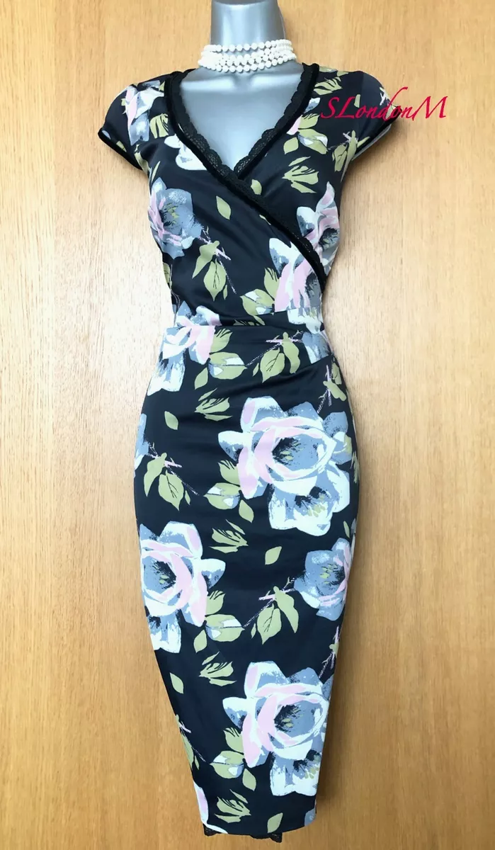 Karen millen top black floral dress