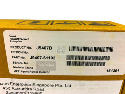 J9407B I Brand New Sealed HP Power over Ethernet PoE 1 Port