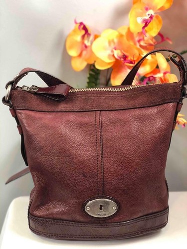 Fossil Maddox Burgundy Red Genuine 