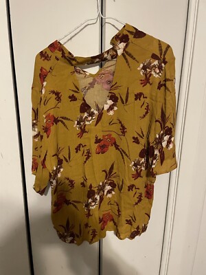 Perch Blu Pepper Plus Size Top 1XL Blouse Pullover Shirt