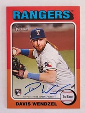 DAVIS WENDZEL 2024 Topps Heritage High Number REAL ONE ROOKIE AUTO Rangers