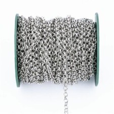 5m 2mm 2.5mm Necklace Rolo Chains Findings Metal Iron Open Link Jewelry Making