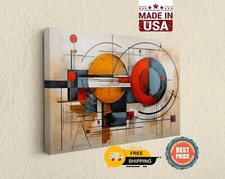 Abstract Wall Art Constructivist Geometric Canvas Print Contemporary Decor