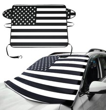 Car Windshield Snow Cover 69x42 - black-and-white American flag - New