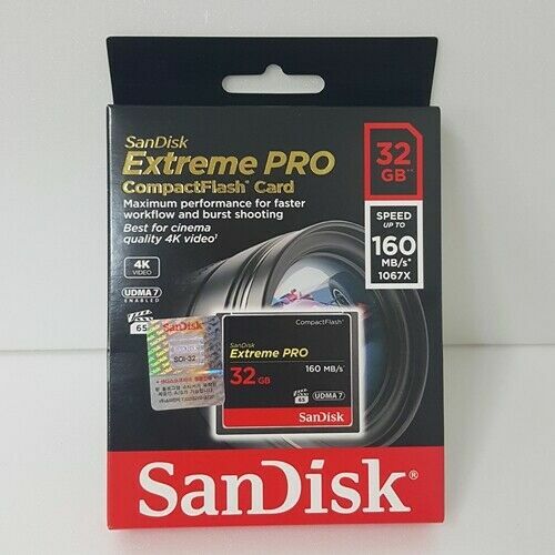 Sandisk 32Gb 1067X Extreme Pro Compact Flash Card 160Mb S Homecamera