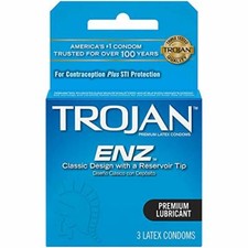 Trojan ENZ Lubricated Condoms, 3 Count