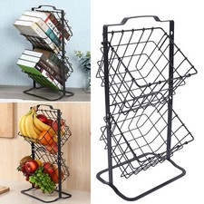 Hängekorb 2/3 Etagen Obstkorb Gemüseampel Hänge Etagere Körbe Bücherregal DE