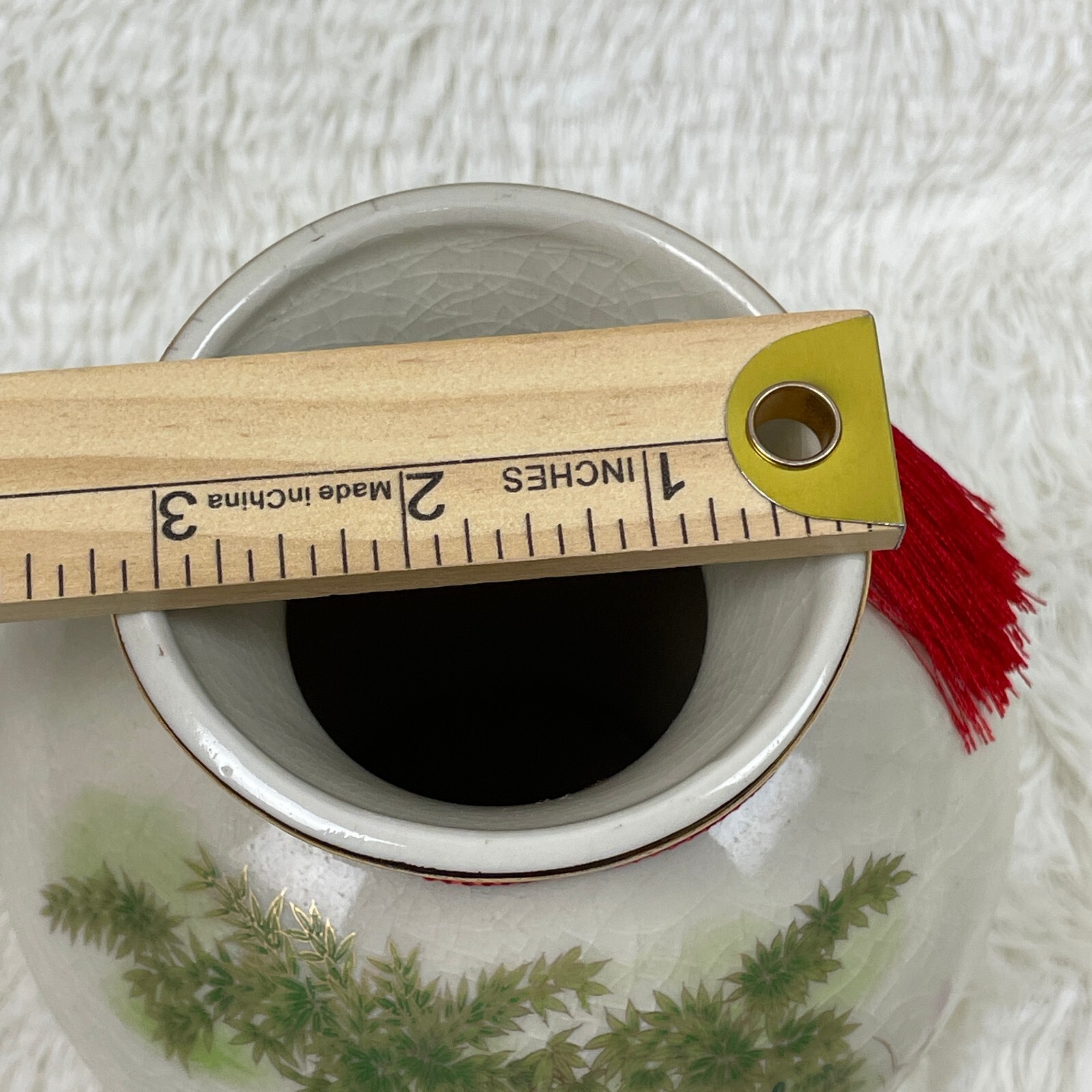 Vintage Satsuma Style Vase Birds Pheasant & Bamboo Floral Raised Gold Enamel