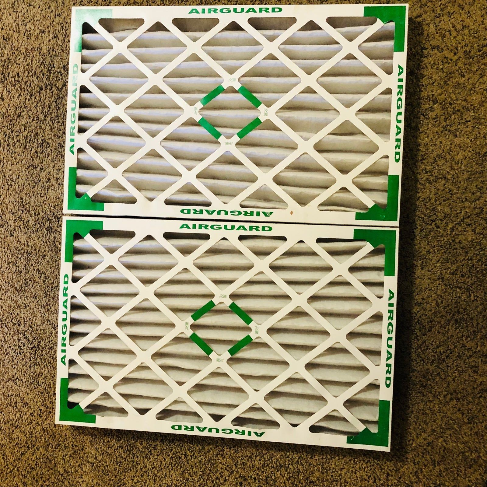 AirGuard HVAC Air Filters 16x25x2 Set of 4 New eBay