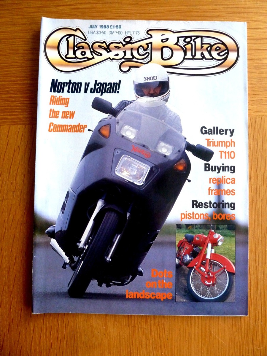 Classic Bike Magazine July 1988 Norton v Japan, Triumph T110, New