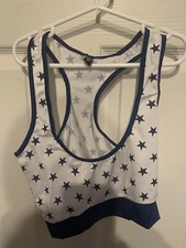 New Forplay Total Knock Out Champ Costume Red White Blue Adult Size S/M