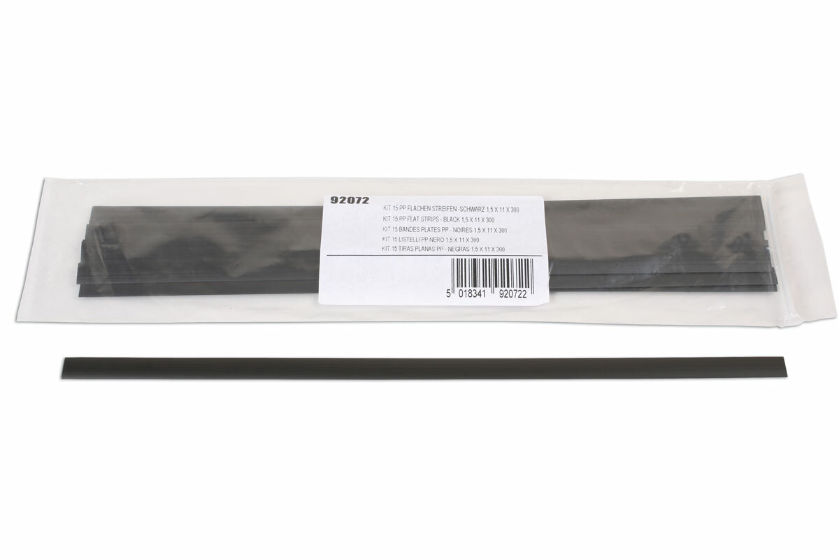 Strisce Piatte Nere PP 11Mm 15Pz | 92072 POWER-TEC Nuovo