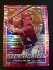 2021 Panini Chronicles Overdrive Jonathan India Pink Pulsar Prizm RC # 24 Reds