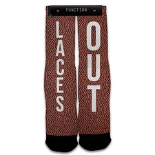 Function - Laces Out Football Printed Sock
