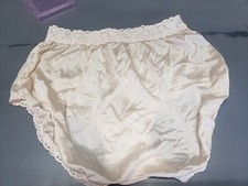 Vtg 60s Panties All Nylon Mushroom Gusset High Waist Second Skin Adonna Beige 8