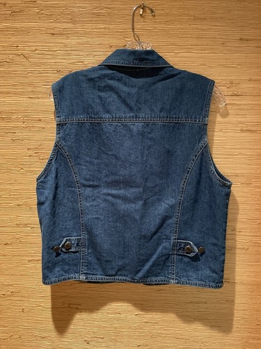 Women's Blue Denim VEST size Medium Zipper Western Rodeo Cowgirl Yellowstone - Bild 2 von 16