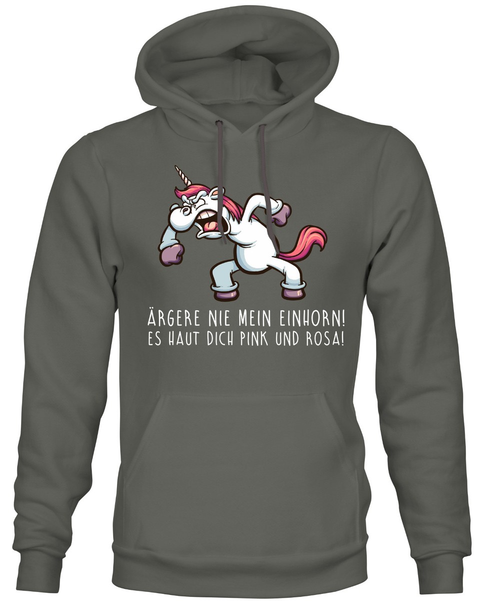 Sweatshirt Einhorn ÄRGERE NIE MEIN EINHORN Hoody lustig Hoodie