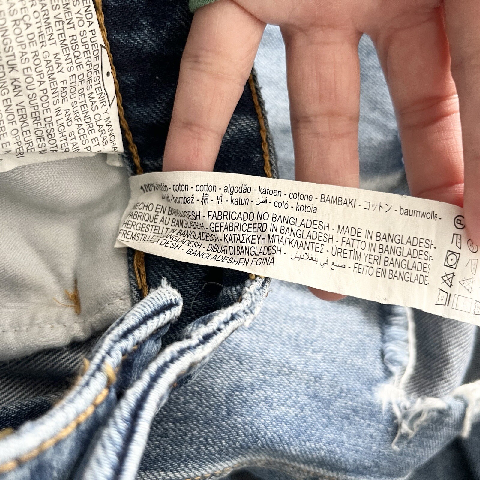 Zara Basic Distressed High Waisted High Rise Ripp… - image 3