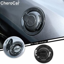 Carbon Fiber Fuel Tank Cover Trim Accessories Gas Door For Dodge Challenger 09