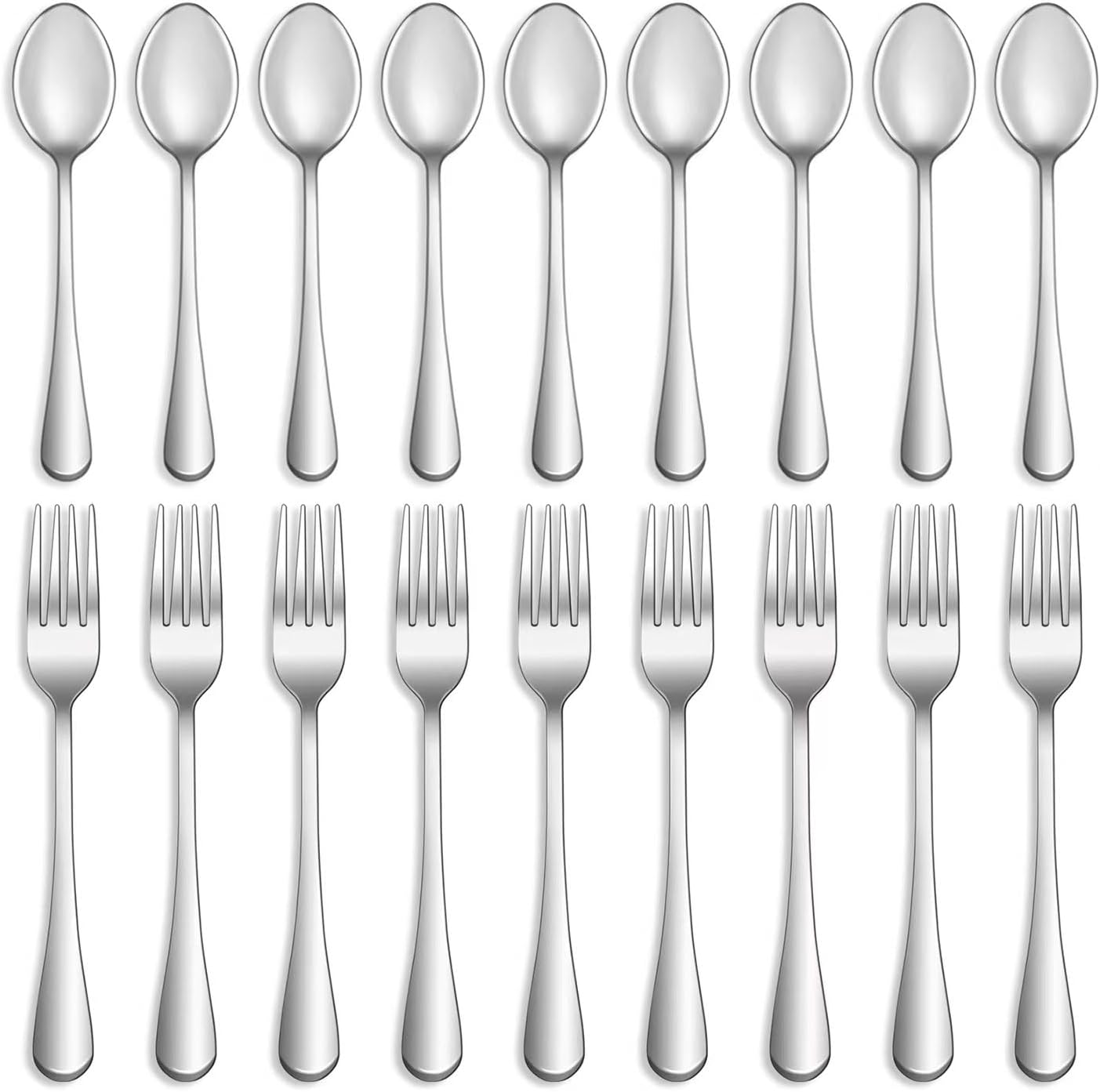 16 Pcs Forks and Spoons Silverware Set,Food Grade Stainless Steel Flatware Cutle
