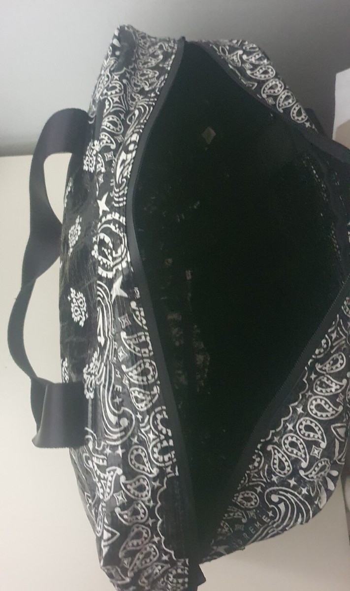 SS21 Supreme Bandana Tarp small duffle bag black 17L water