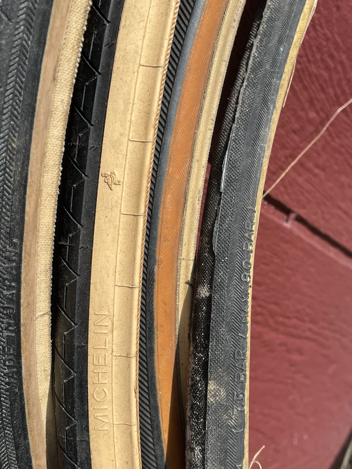 Lot of Vintage Gum Wall Road Tires Singles 6 Total Tan Wall 700c