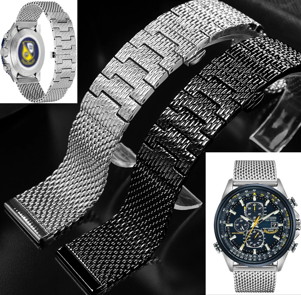 Solid Stainless Steel For CITIZEN BJ7007 02L Promaster Nighthawk Watch Band