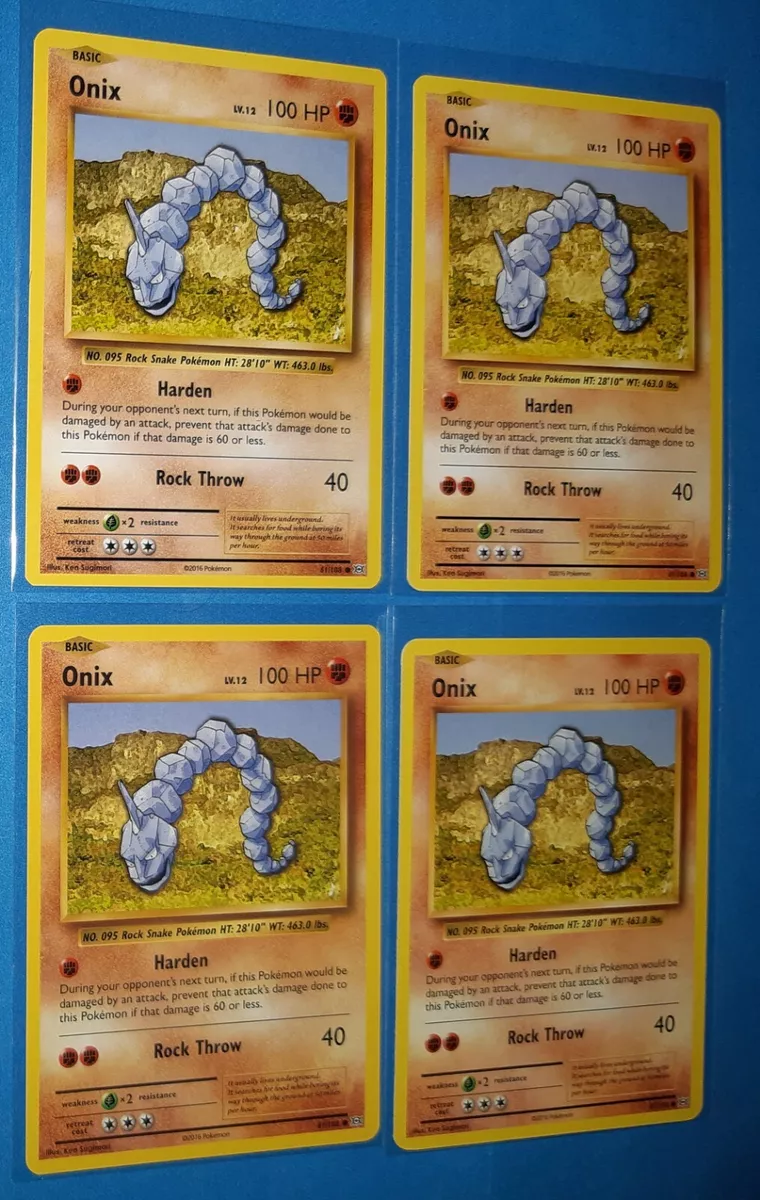 Pokemon Card TCG Trading Card Game XY Evolution #61/108 Onix English