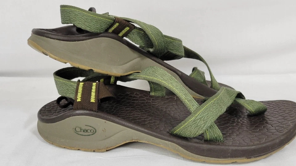 Sandalias Chaco Para Hombre Talla 12 Tela Goma Antideslizantes Verde Tirantes Exterior Z2 Foto 2 de 4