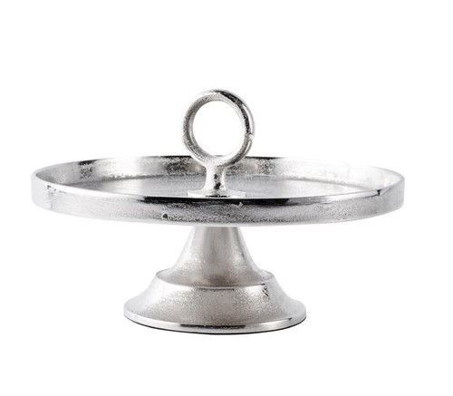 Etagere Modern Dekoteller Schale Deko Dekoration Servierplatte Metall rund Alu