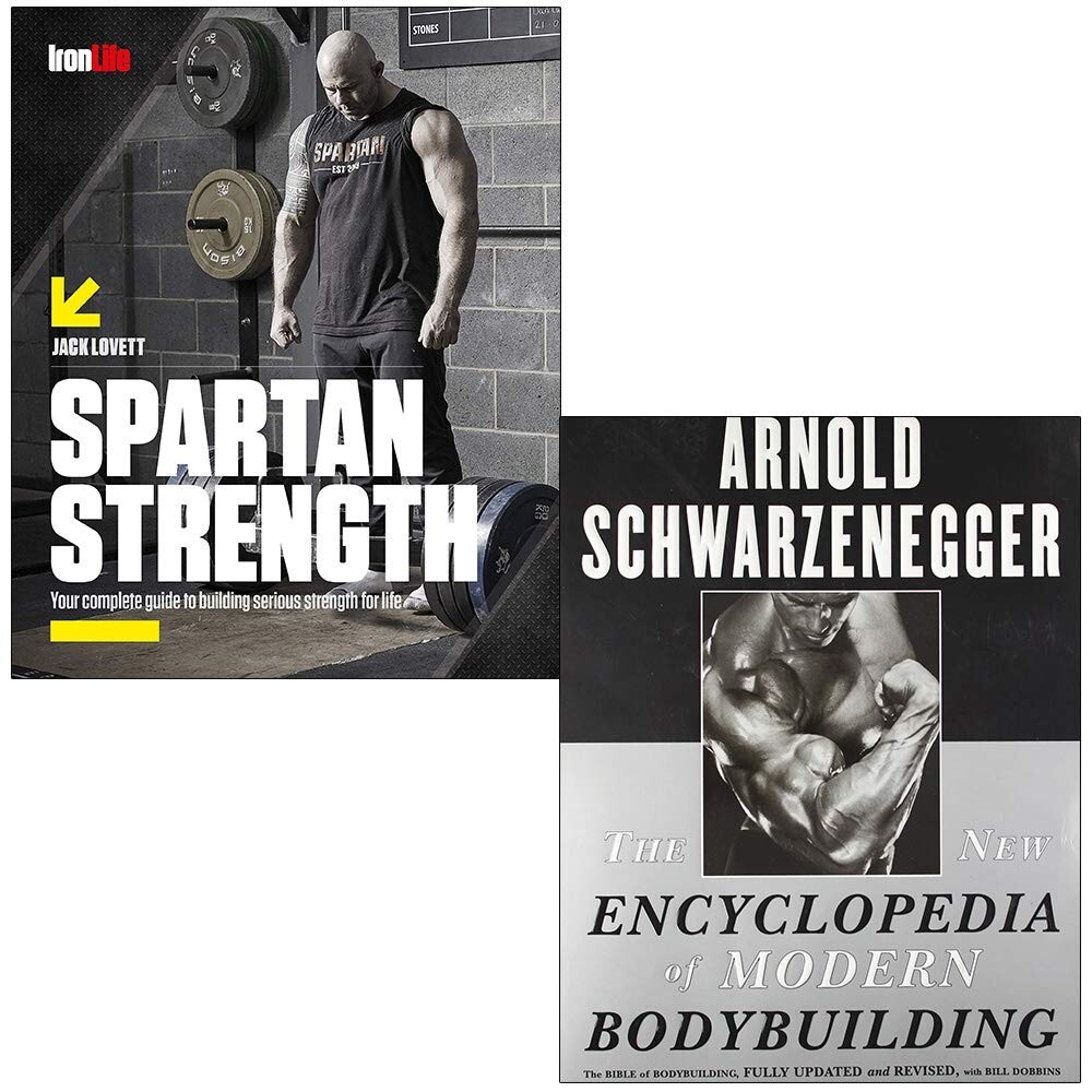 Spartan Strength Jack Lovett, New Encyclopedia Arnold Schwarzenegger 2 Books Set